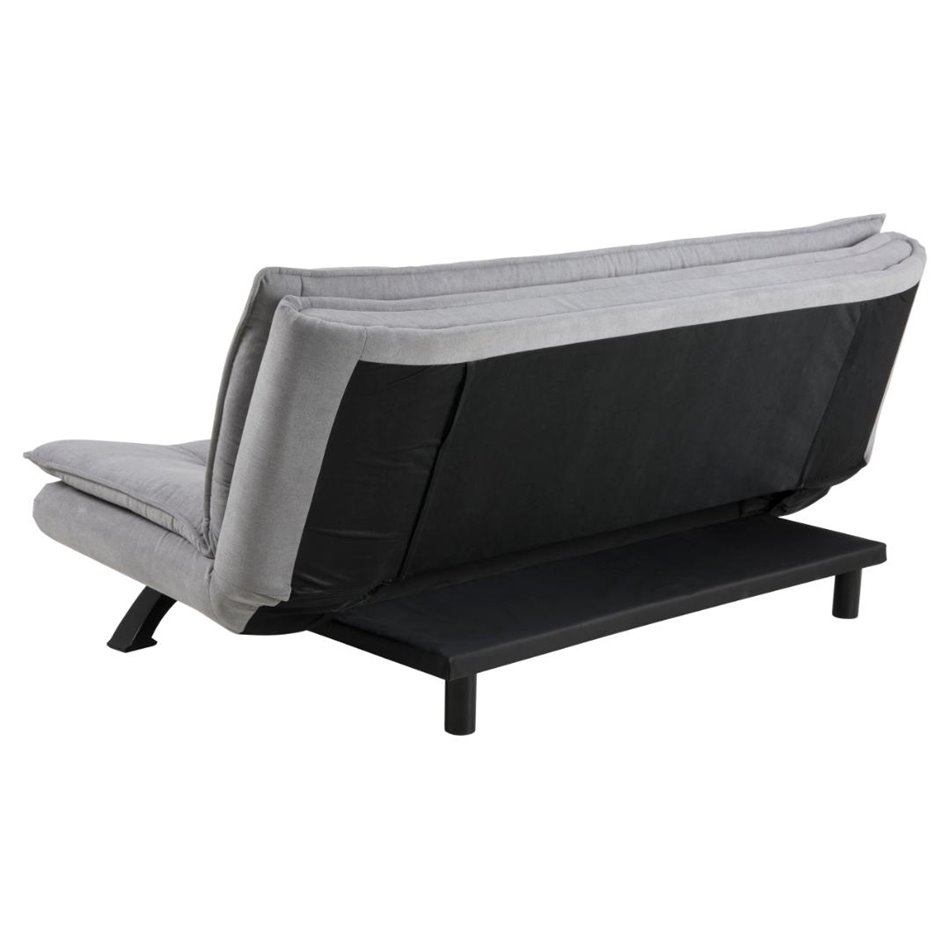 Sofa bed Akit, extendable, light gray, H91x98x196cm, seat height 39cm