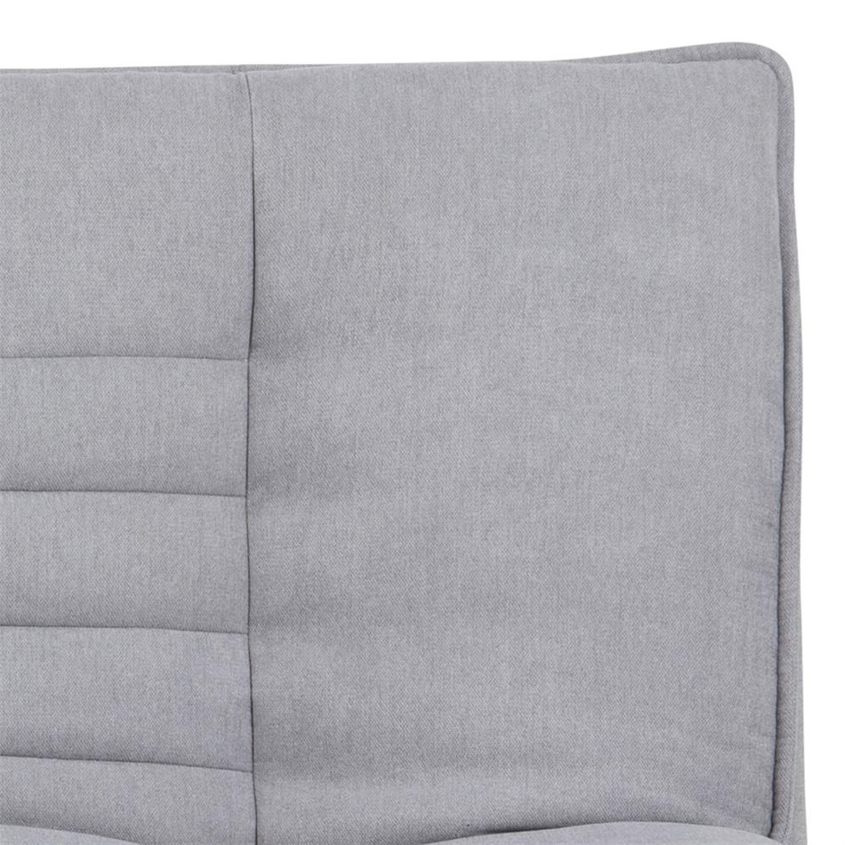 Sofa bed Akit, extendable, light gray, H91x98x196cm, seat height 39cm