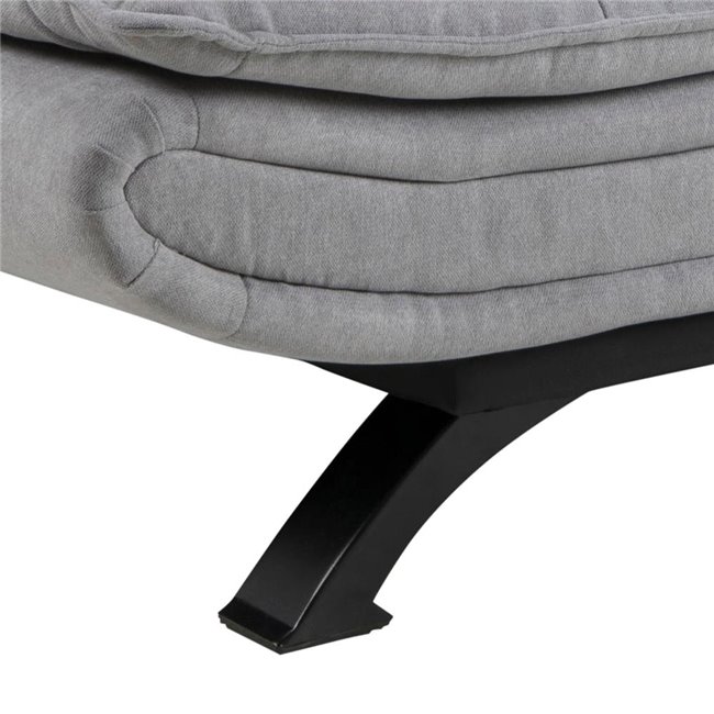 Sofa bed Akit, extendable, light gray, H91x98x196cm, seat height 39cm