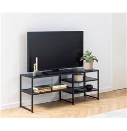 TV table Seaford, brown/black, steel/MDF, H46x33x120cm