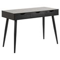 Office desk Aptun, black, steel/MDF, H77x50x110cm