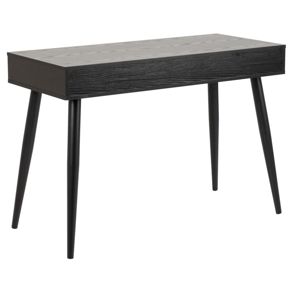 Office desk Aptun, black, steel/MDF, H77x50x110cm