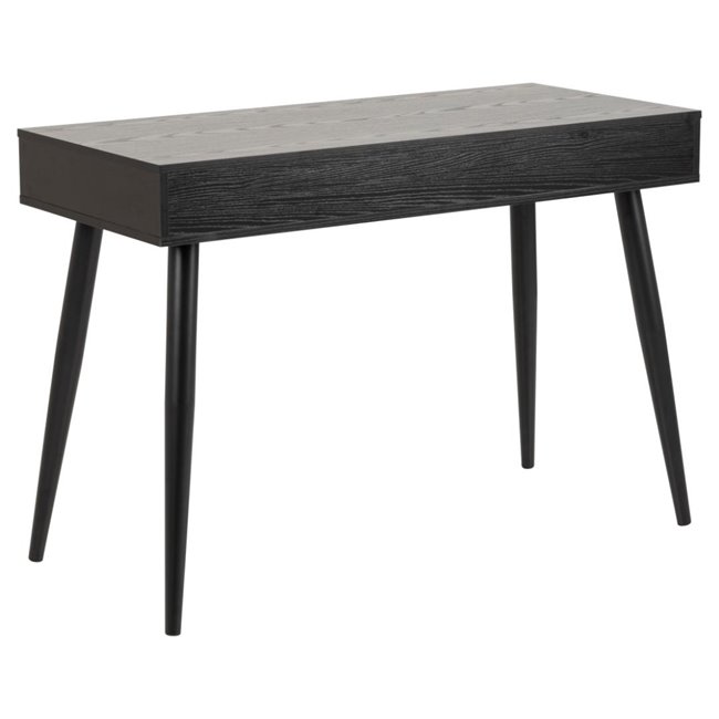 Office desk Aptun, black, steel/MDF, H77x50x110cm
