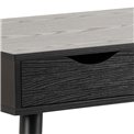 Office desk Aptun, black, steel/MDF, H77x50x110cm