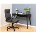 Office desk Aptun, black, steel/MDF, H77x50x110cm