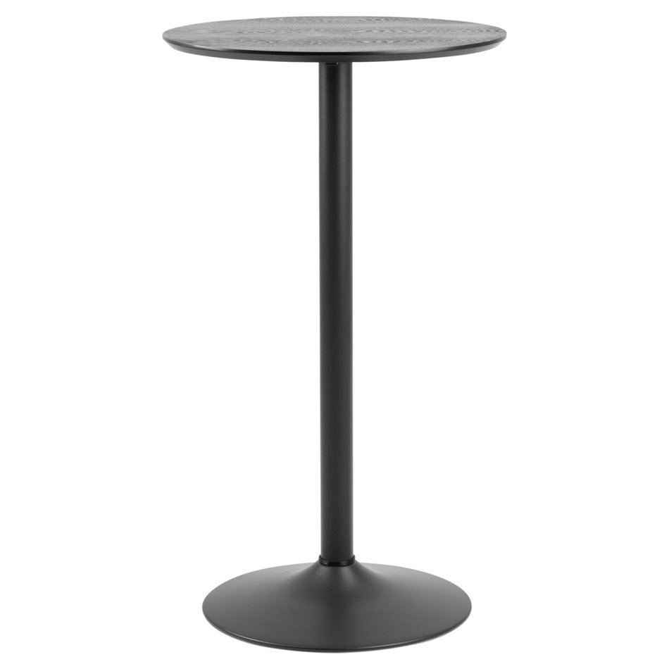 Bar table Abiza, black, lacquered ash veneer, H105cm D60cm