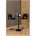 Bar table Abiza, black, lacquered ash veneer, H105cm D60cm