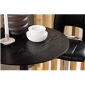 Bar table Abiza, black, lacquered ash veneer, H105cm D60cm