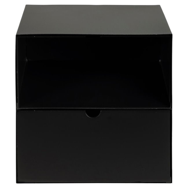 Bedside table Aliet, black, steel, H30x25x30cm