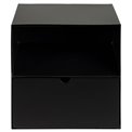 Bedside table Aliet, black, steel, H30x25x30cm