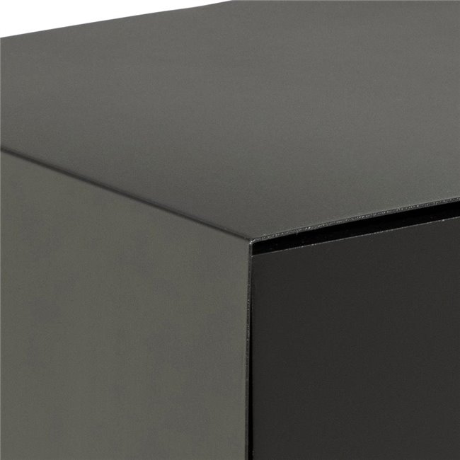 Bedside table Aliet, black, steel, H30x25x30cm