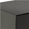 Bedside table Aliet, black, steel, H30x25x30cm