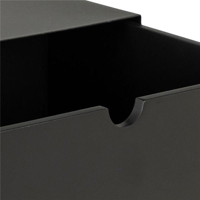 Bedside table Aliet, black, steel, H30x25x30cm