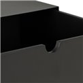 Bedside table Aliet, black, steel, H30x25x30cm