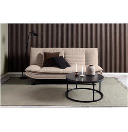 Sofa bed Akit, extendable, beige, H91x98x196cm, seat height 39cm