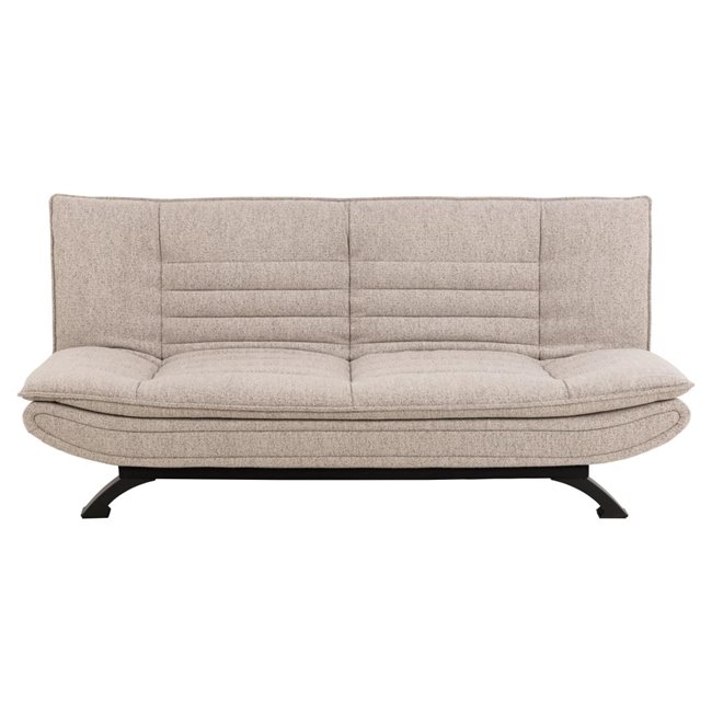 Sofa bed Akit, extendable, beige, H91x98x196cm, seat height 39cm