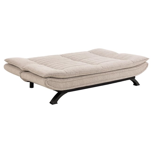 Sofa bed Akit, extendable, beige, H91x98x196cm, seat height 39cm