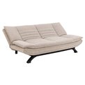 Sofa bed Akit, extendable, beige, H91x98x196cm, seat height 39cm