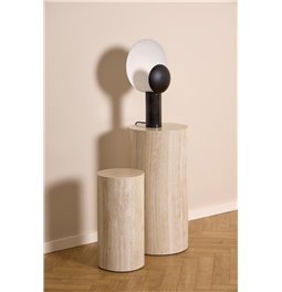 Postamentide komplekt Aice, beež marmori imitatsioon, MDF/pabertravertiin, H70cm D34cm