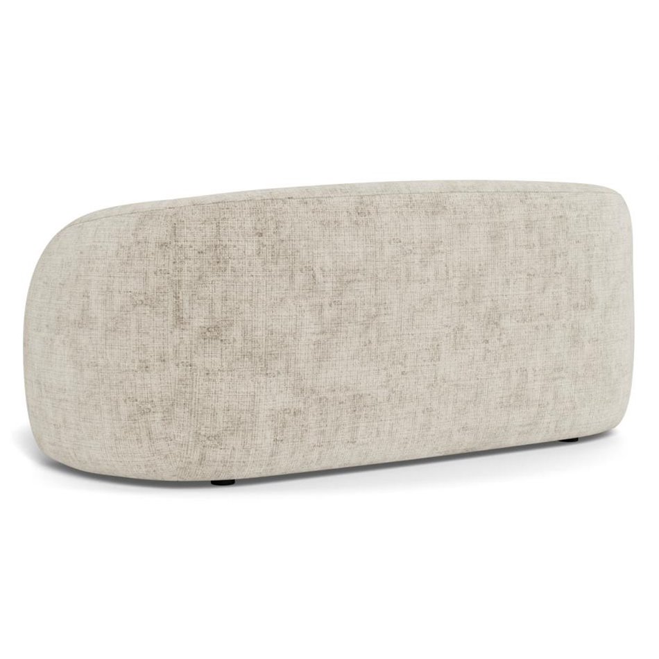 Sofa 3-seater Akodi, beige, polyester/plywood, H76x86x169cm, seat height 44cm