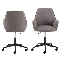 Office chair Alenda, swivel, grey-brown, H99x61.5x59.5cm, seat height 47-60cm
