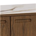 Sideboard Aktapon, brown/beige, lacquered oak veneer, H75x40x160cm