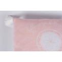 Cushion with 4 tassels, pink, 40x40cm