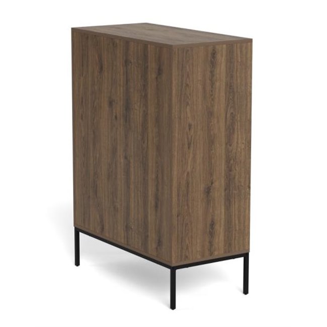 Chest of drawers Almdale, brown, steel/MDF, H110x40x80cm