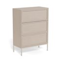 Chest of drawers Almdale, beige, steel/MDF, H110x40x80cm