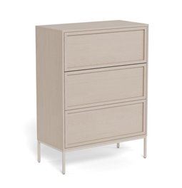 Chest of drawers Almdale, beige, steel/MDF, H110x40x80cm