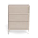Chest of drawers Almdale, beige, steel/MDF, H110x40x80cm