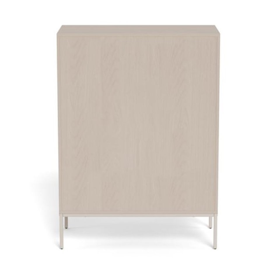 Chest of drawers Almdale, beige, steel/MDF, H110x40x80cm