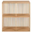 Wall shelf Alington, oiled oak veneer/melamine, H69x31x67cm
