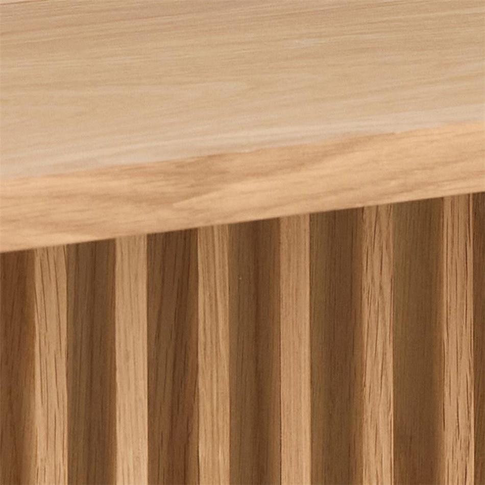 Wall shelf Alington, oiled oak veneer/melamine, H69x31x67cm