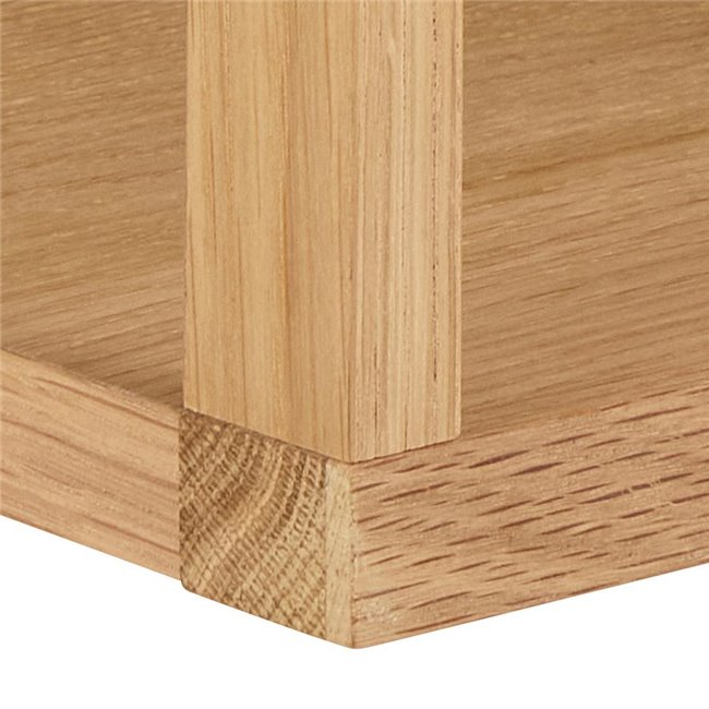 Wall shelf Alington, oiled oak veneer/melamine, H35.5x31x34cm