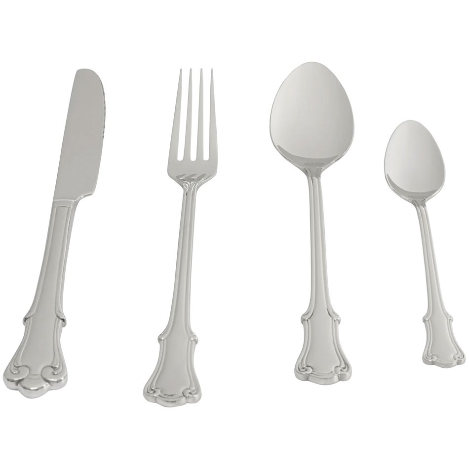 Cutlery set Andrina Silver for 4 persons, 16 pcs., H25x14x6cm