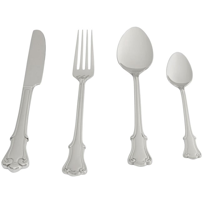 Cutlery set Andrina Silver for 4 persons, 16 pcs., H25x14x6cm