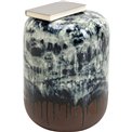 Side table Misty, blue/brown, D35cm H47cm