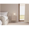 Bedside table Almdale, beige, steel/MDF, H61x40x45.6cm