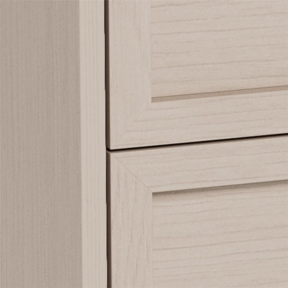 Bedside table Almdale, beige, steel/MDF, H61x40x45.6cm