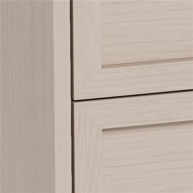 Bedside table Almdale, beige, steel/MDF, H61x40x45.6cm