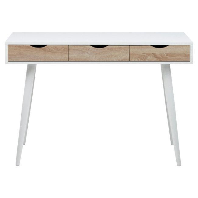 Office desk Aptun, white, steel/MDF, H77x50x110cm