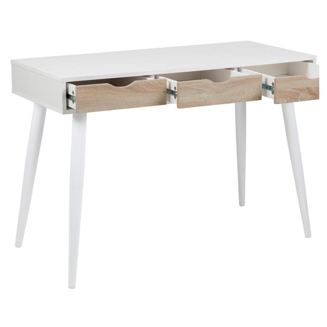 Office desk Aptun, white, steel/MDF, H77x50x110cm