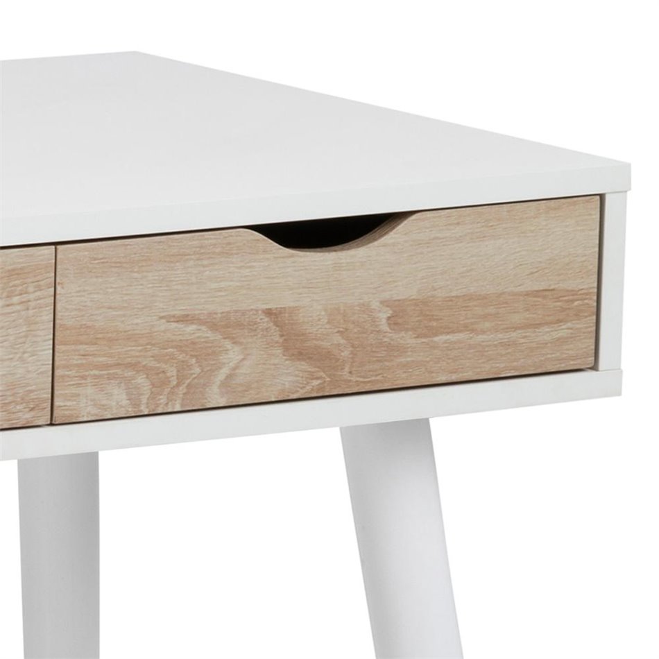 Office desk Aptun, white, steel/MDF, H77x50x110cm