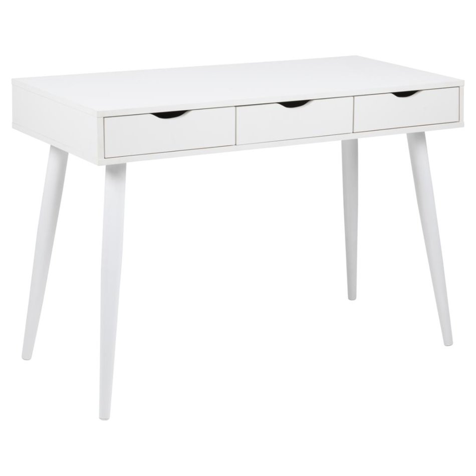 Office desk Aptun, white, steel/MDF, H77x50x110cm