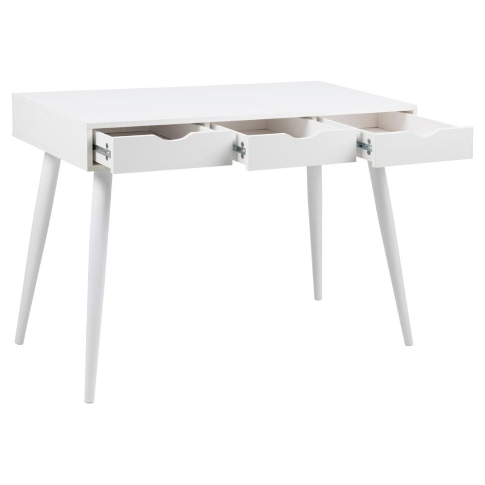 Office desk Aptun, white, steel/MDF, H77x50x110cm