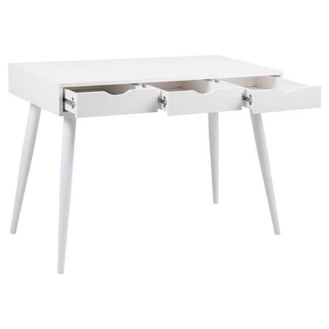 Office desk Aptun, white, steel/MDF, H77x50x110cm