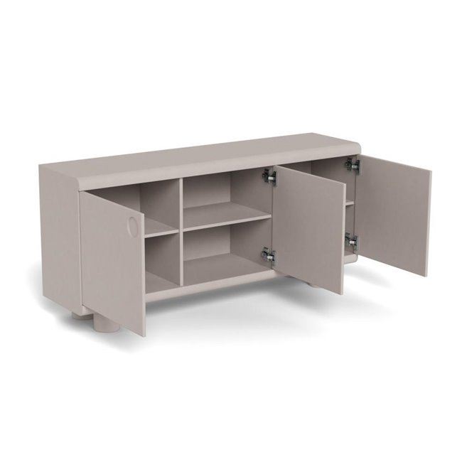 Sideboard Acage, light gray, MDF, H75x40x160cm