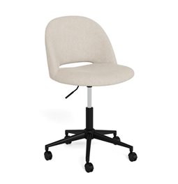 Офисное кресло Aklan, вращающееся, бежевое, сталь/полиэстер, H77x49,5x49см, высота сиденья 44,5-54,5см
