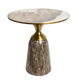 Side table Jager, iron/ceramic, D50cm H55cm